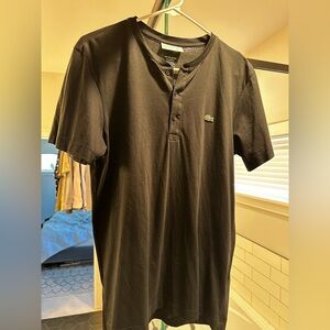 Lacoste button T-Shirt - Black